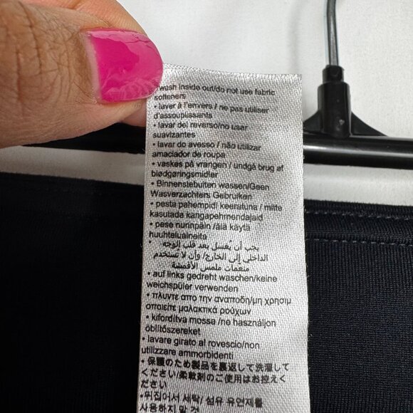 Zumba We Ar Marvelous Black‎ Capri Leggings Rainbow Side Stripe Keep Dancing SzM - Picture 6 of 6